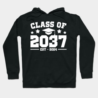 Class Of 2037 2024 Grow With Me Kindergarten Kids Boys Girls Hoodie